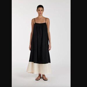 Dissh KATELYN BLACK/CREAM MIDI DRESS - Sz 4 - NWT